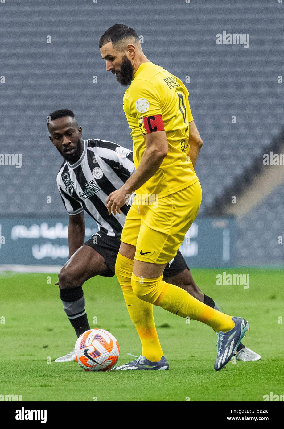 Karim Benzema of Al Ittihad FC during their Match Day 12 of the SAFF Roshn Saudi Pro League 2023-24 between Al Shabab FC and Al Ittihad FC at King Fahd International Stadium on November 3, 2023 in Riyadh, Saudi Arabia. Photo by Victor Fraile / Power Sport Images Credit: Power Sport Images Ltd/Alamy Live News Stock Photo