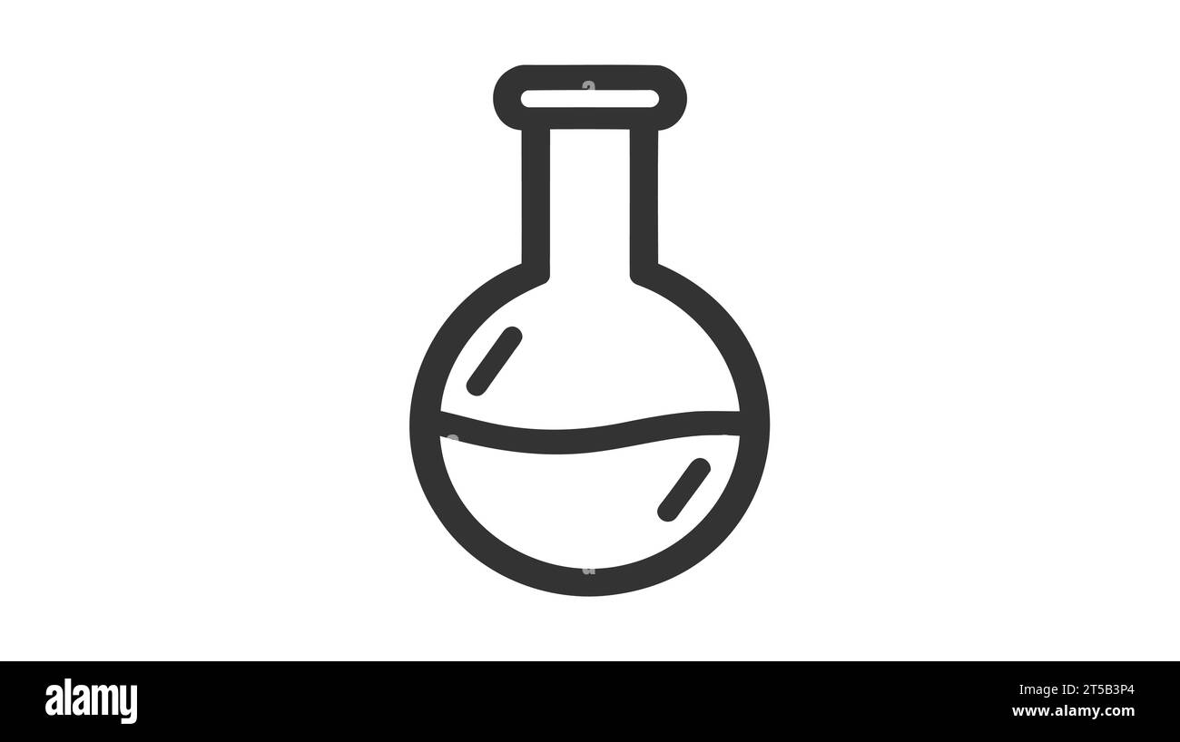 Chemical test tube. Glass tube. Flask template. Glass container. Flask