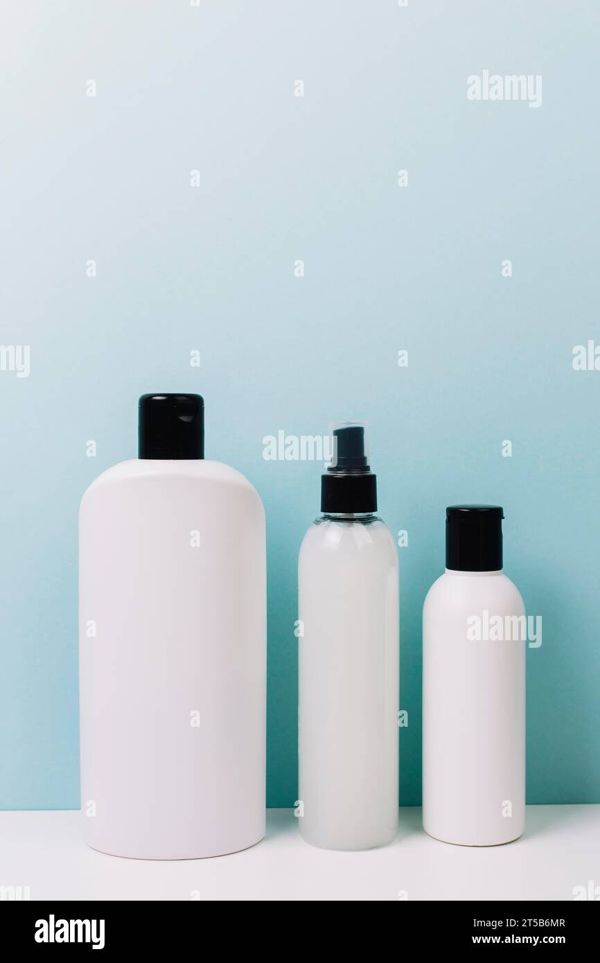 Blank cosmetics bottles Stock Photo