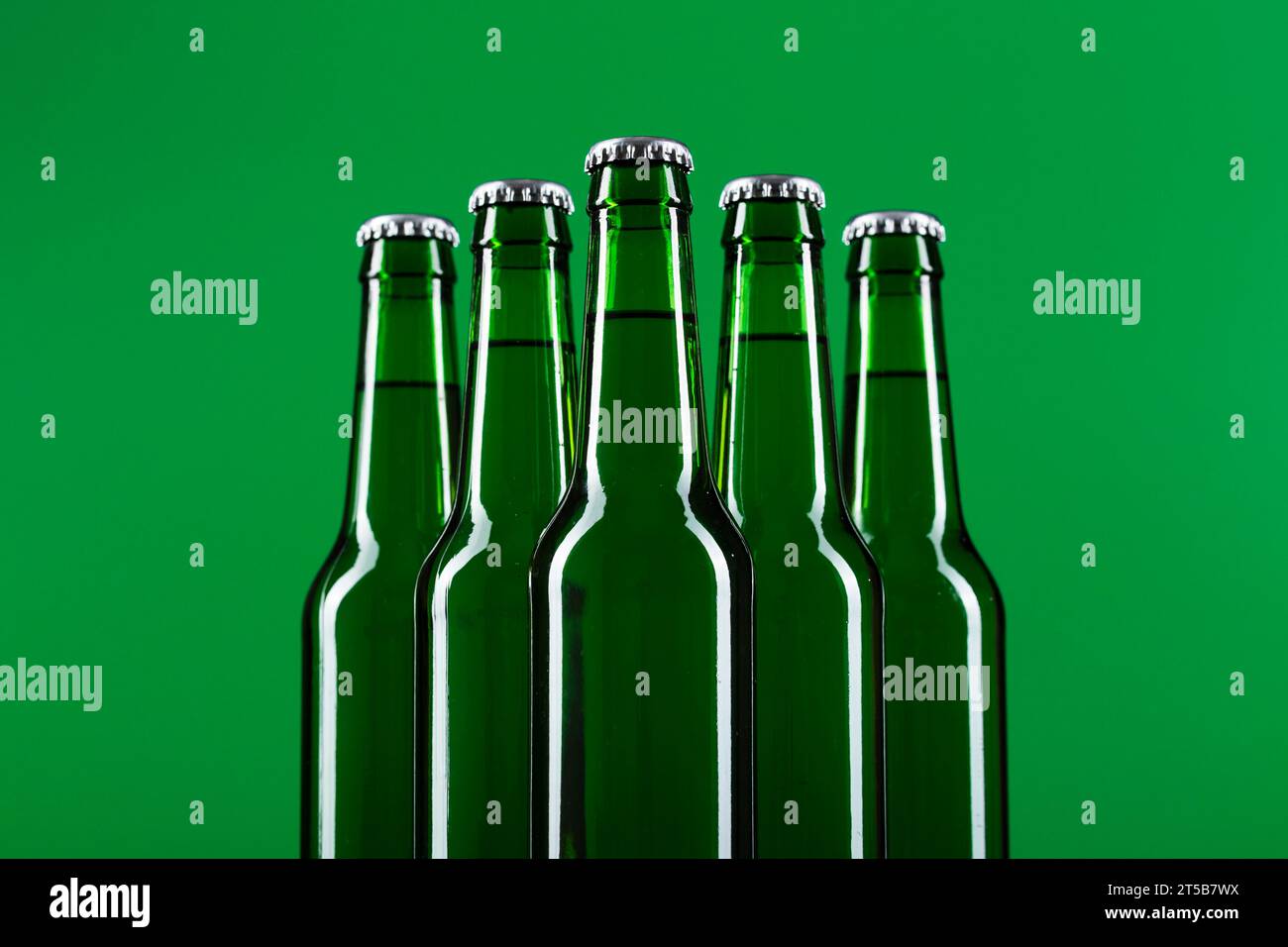 Low Angle Beer Bottle Pack Stock Photo Alamy