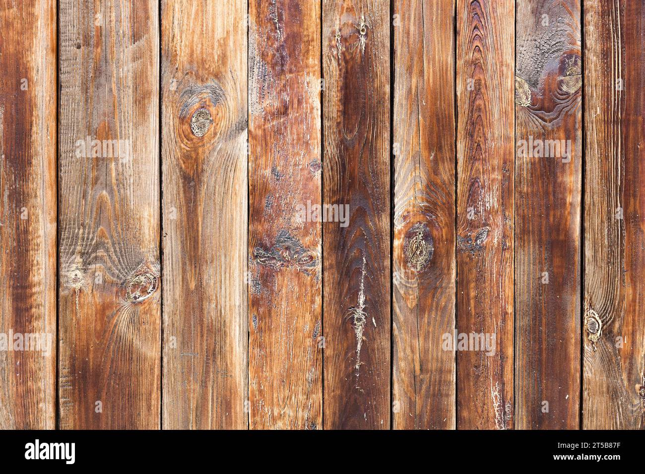 Old vintage planked wood board background Stock Photo