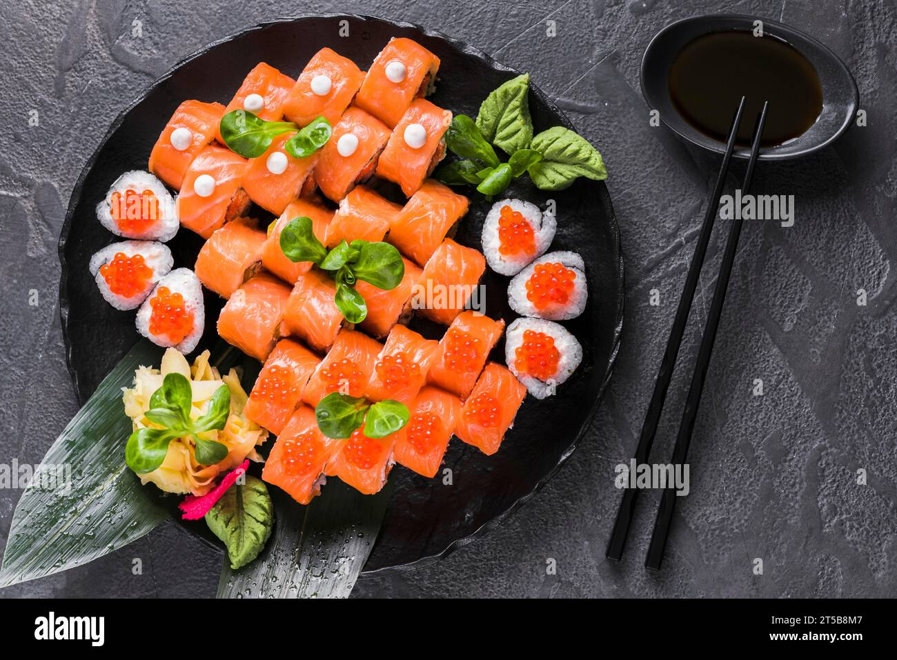 Sushi dish asian restaurant 3 Stock Photo