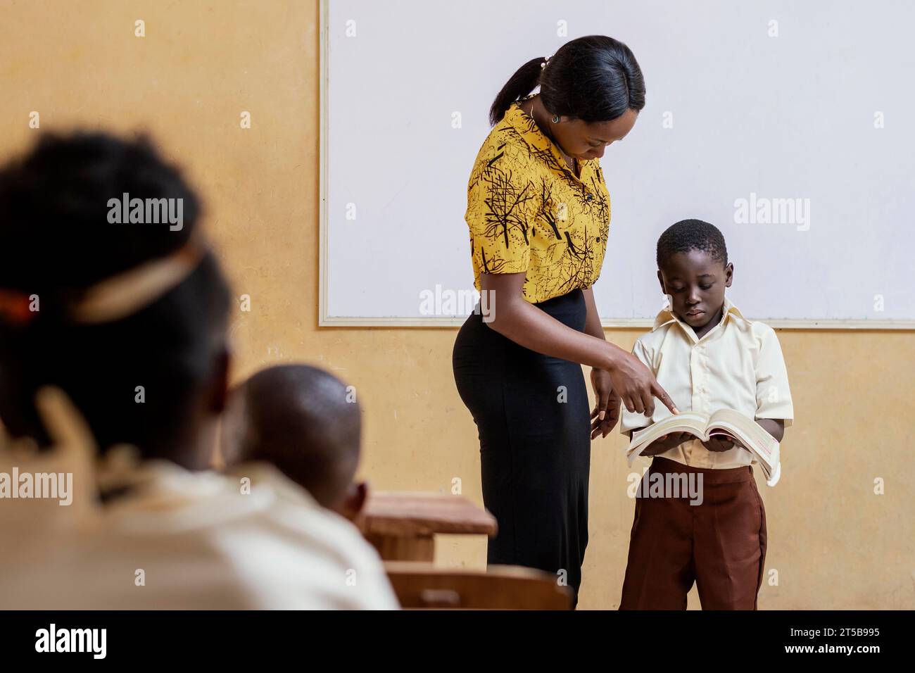 African kids having lesson school Stock Photo - Alamy