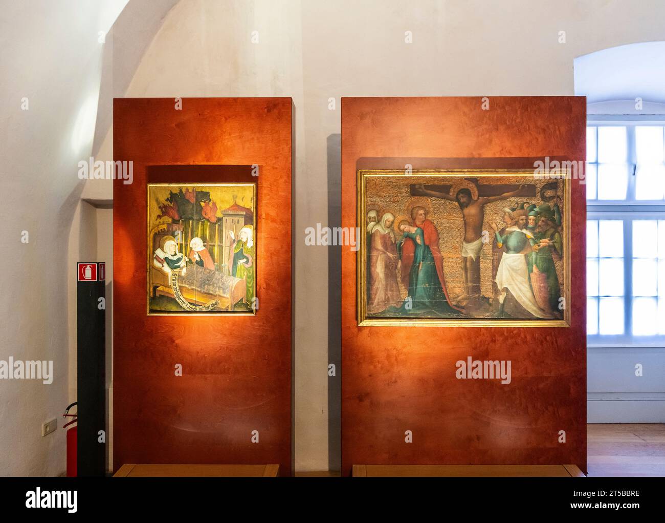 Augustinian Abbey of Neustift. Interior room of the famous Abbey Museum ...