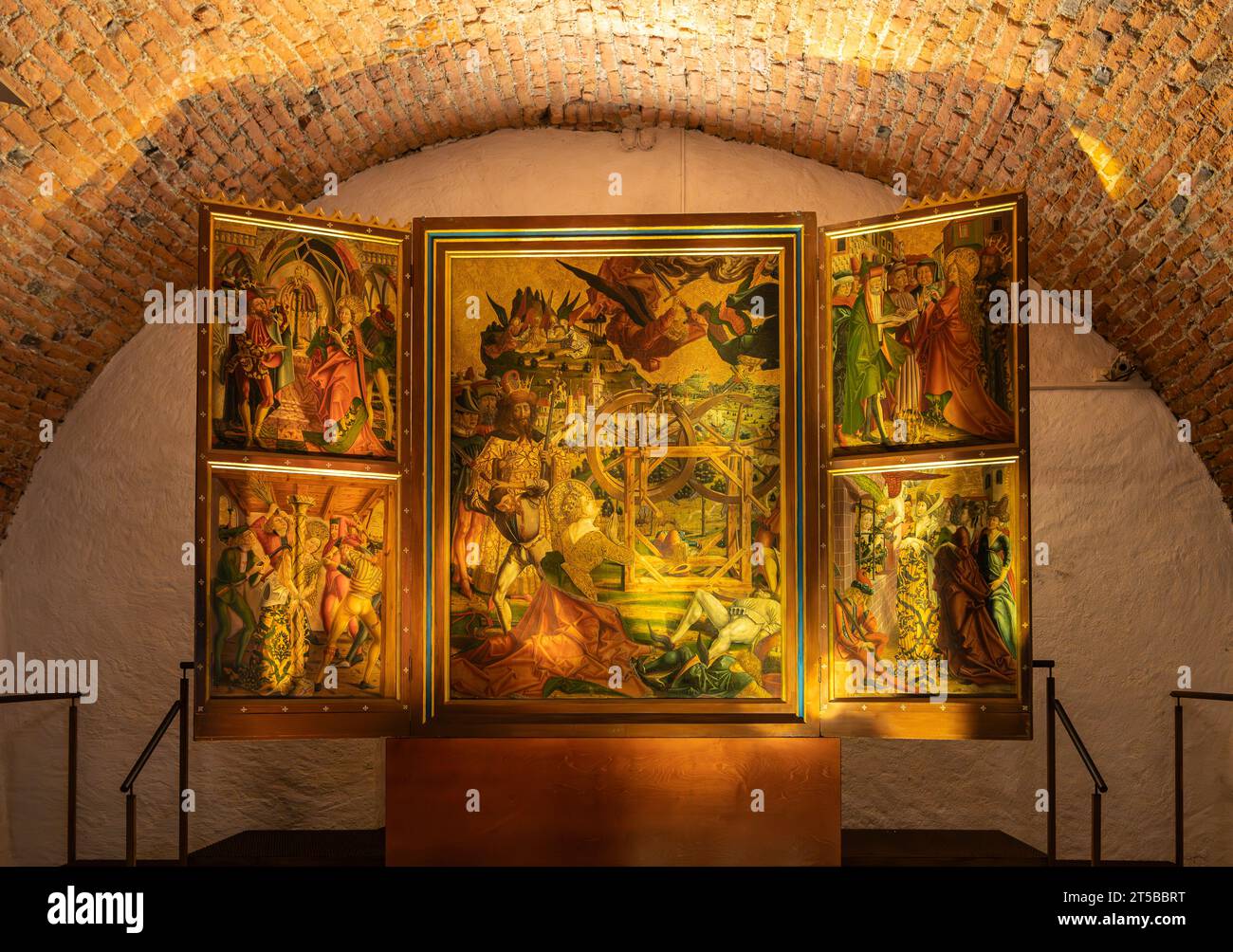 Augustinian Abbey of Neustift. Interior room of the famous Abbey Museum ...
