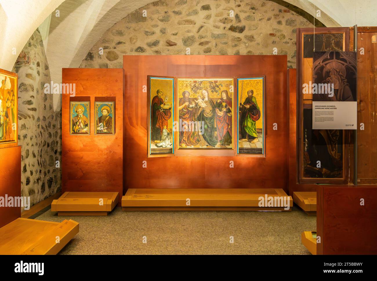 Augustinian Abbey of Neustift. Interior room of the famous Abbey Museum ...