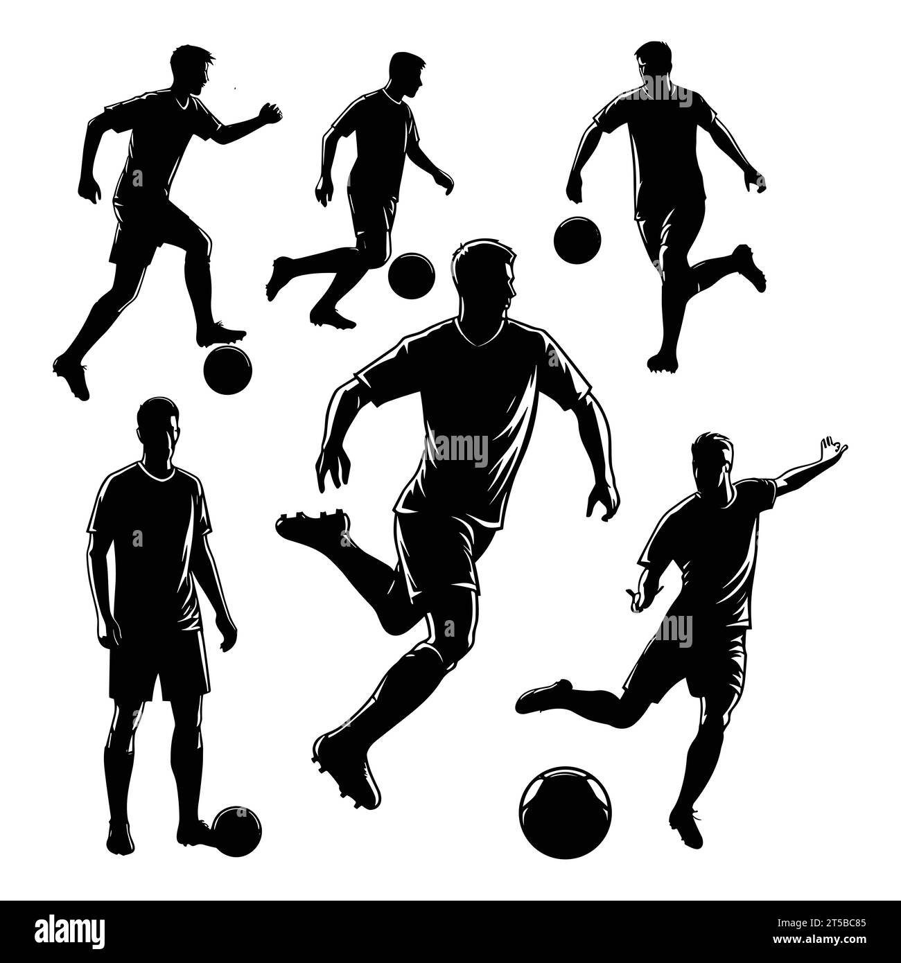 silhouette-set-of-soccer-players-stock-vector-image-art-alamy