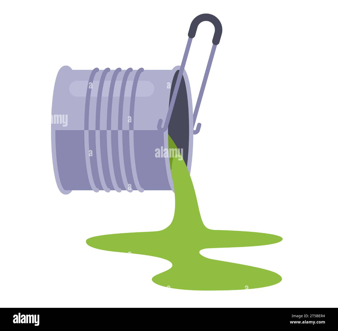 tin can with green paint. flat vector illustration Stock Vector Image & Art Alamy