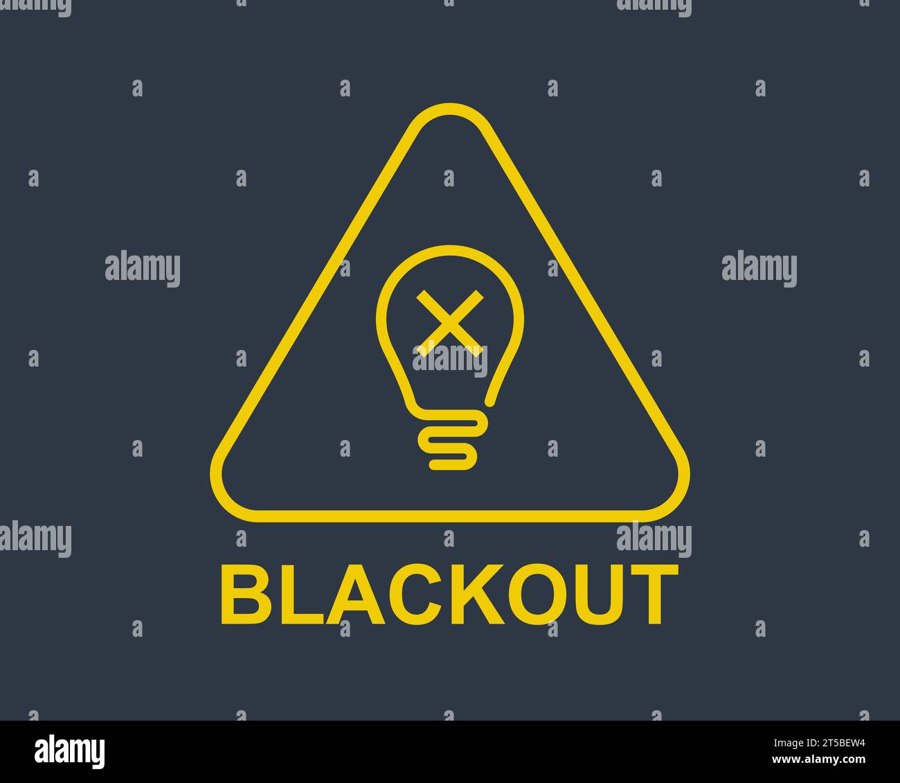 blackout icon. turning off the lights. flat vector illustration. Stock Vector