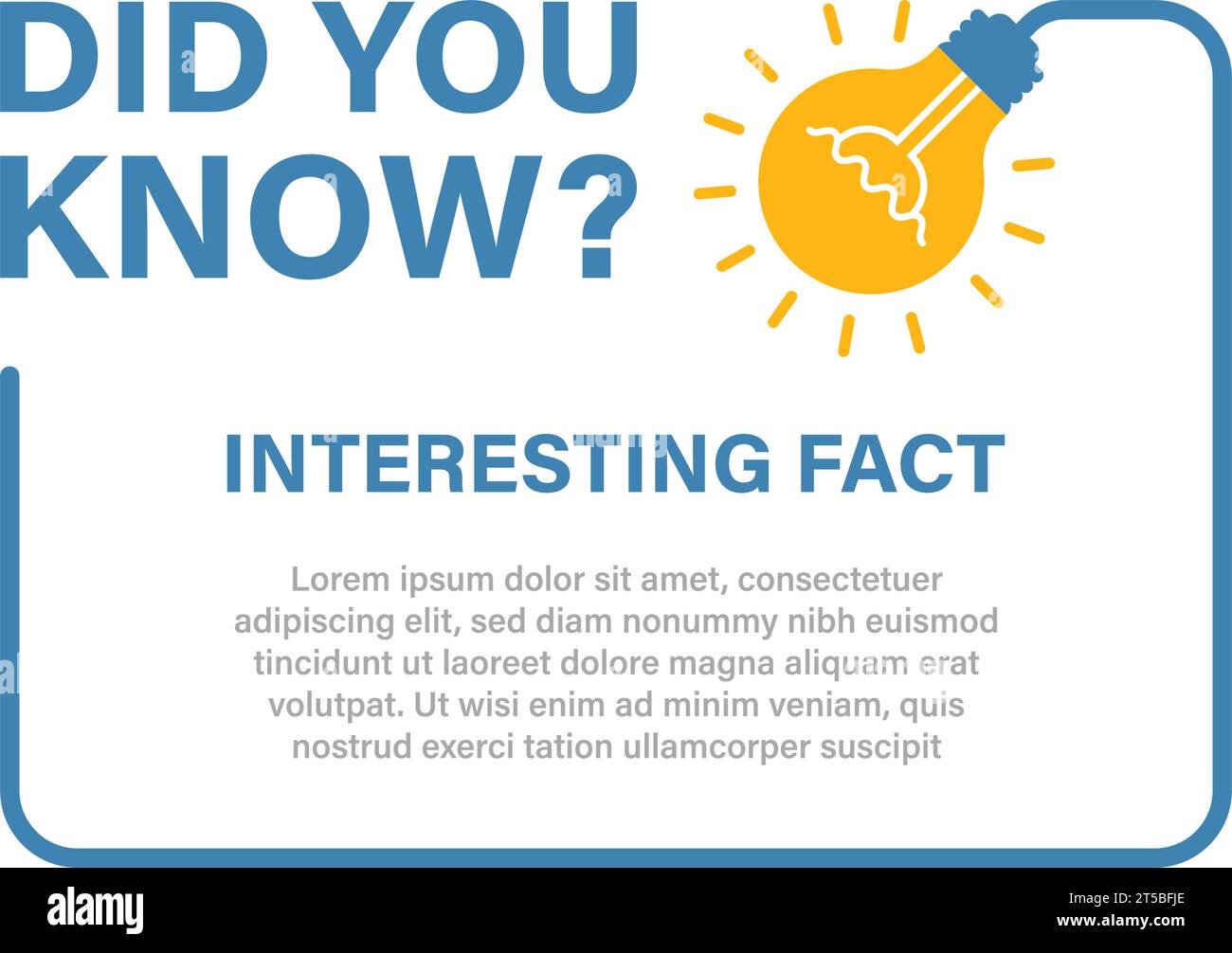 Did You Know Icon In Flat Style Banner With Frame And Bulb Vector Did You Know Icon In Flat Style Banner With Frame And Bulb Vector