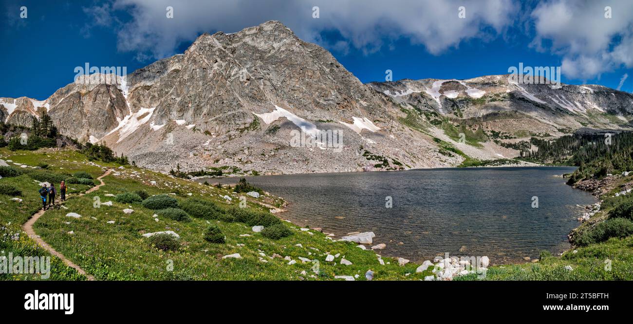 Snowy Range, Old Main Elevation in center, Medicine Bow Peak on right