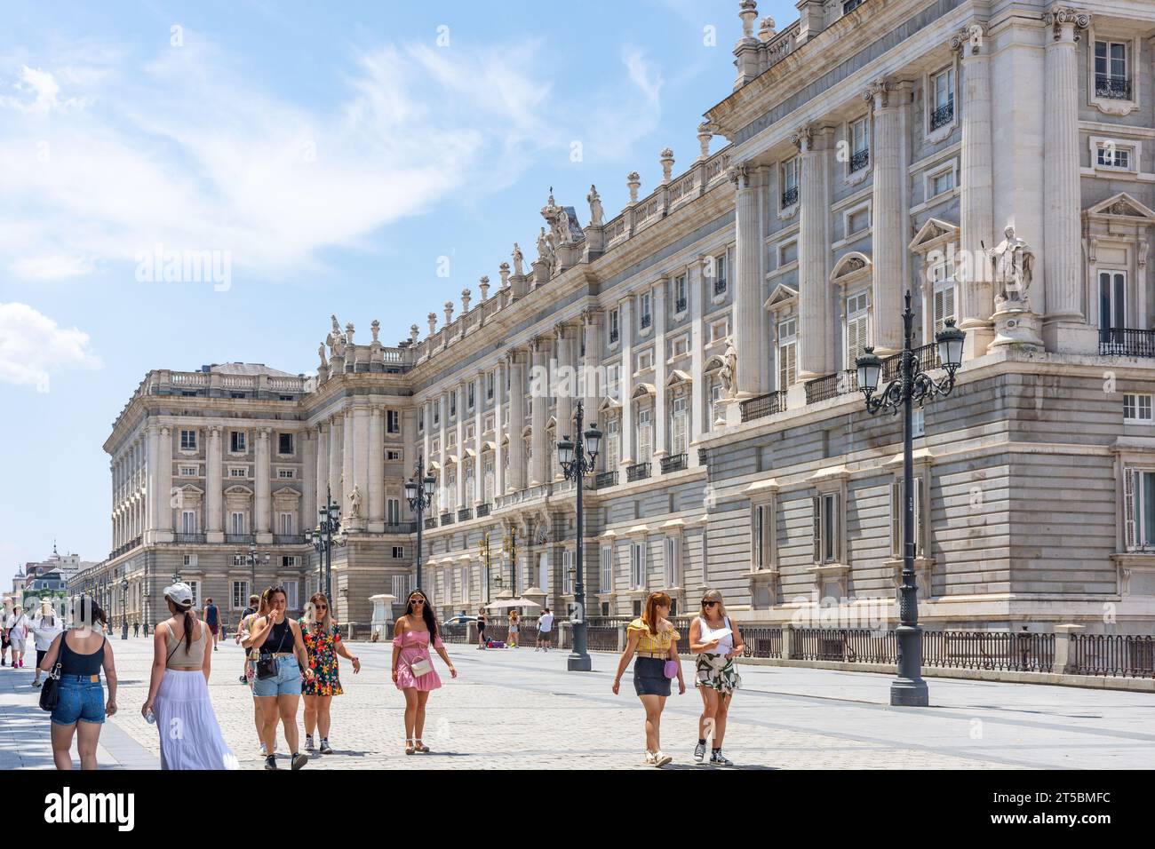 Puerta del Príncipe, Royal Palace of Madrid, Calle de Bailén, Centro, Madrid, Kingdom of Spain Stock Photo