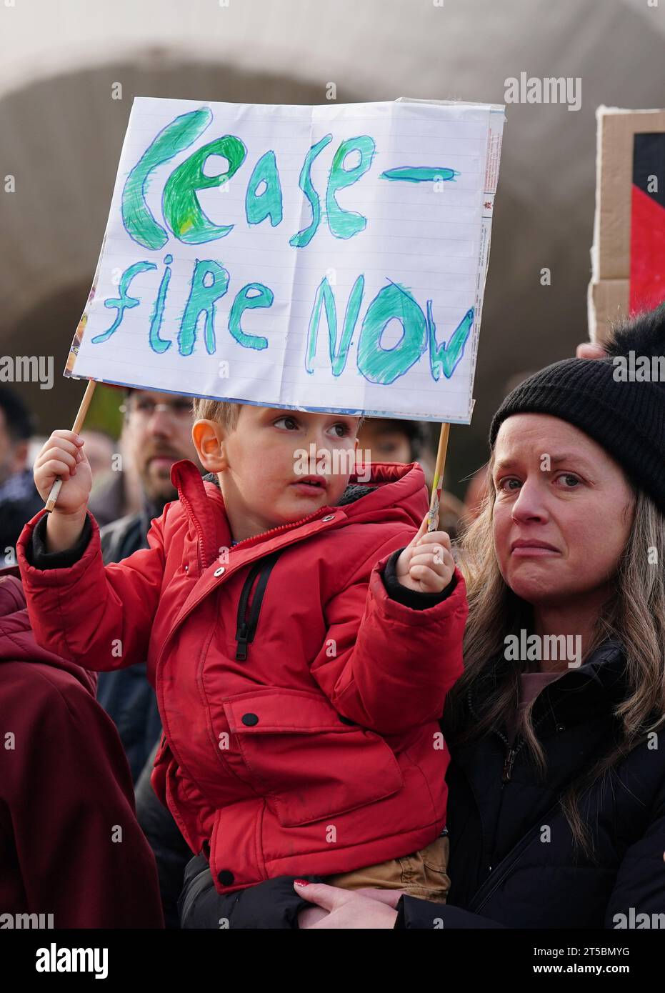 People take part in a Scottish Palestinian Solidarity Campaign protest