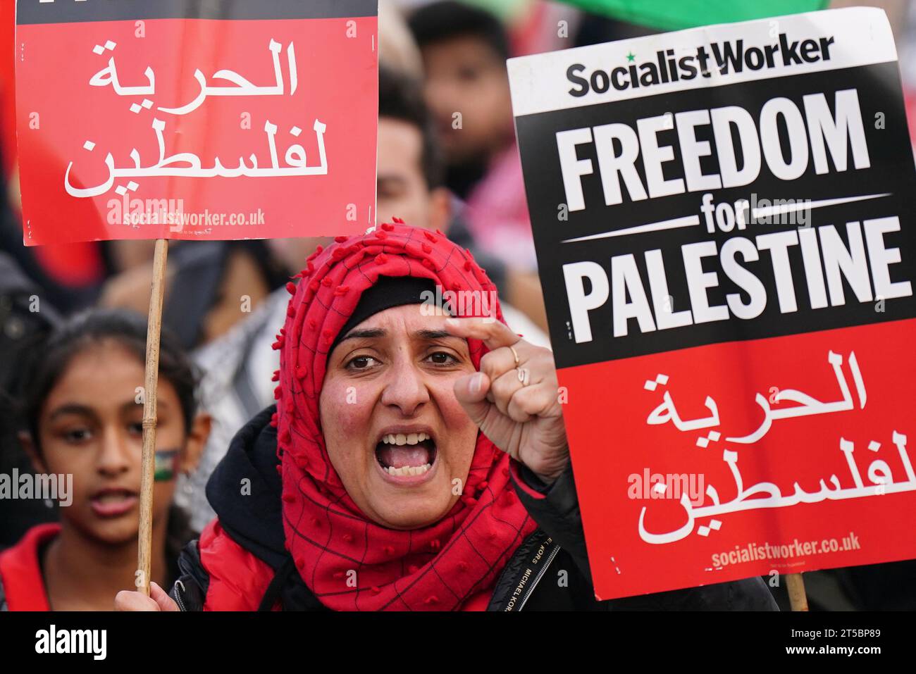 People take part in a Scottish Palestinian Solidarity Campaign protest