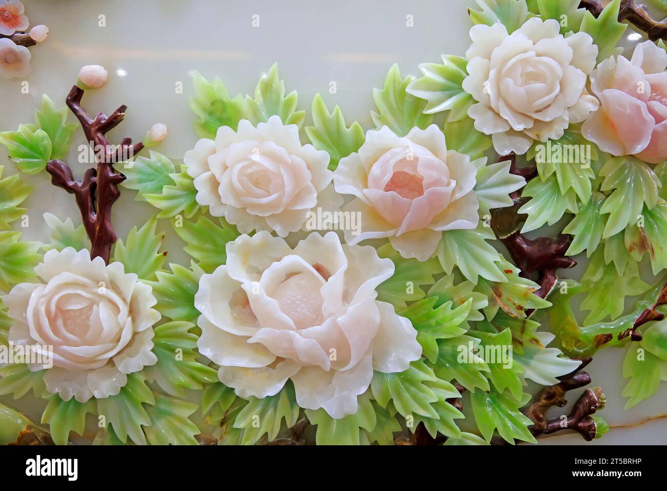 Jade carving mural Stock Photo Alamy
