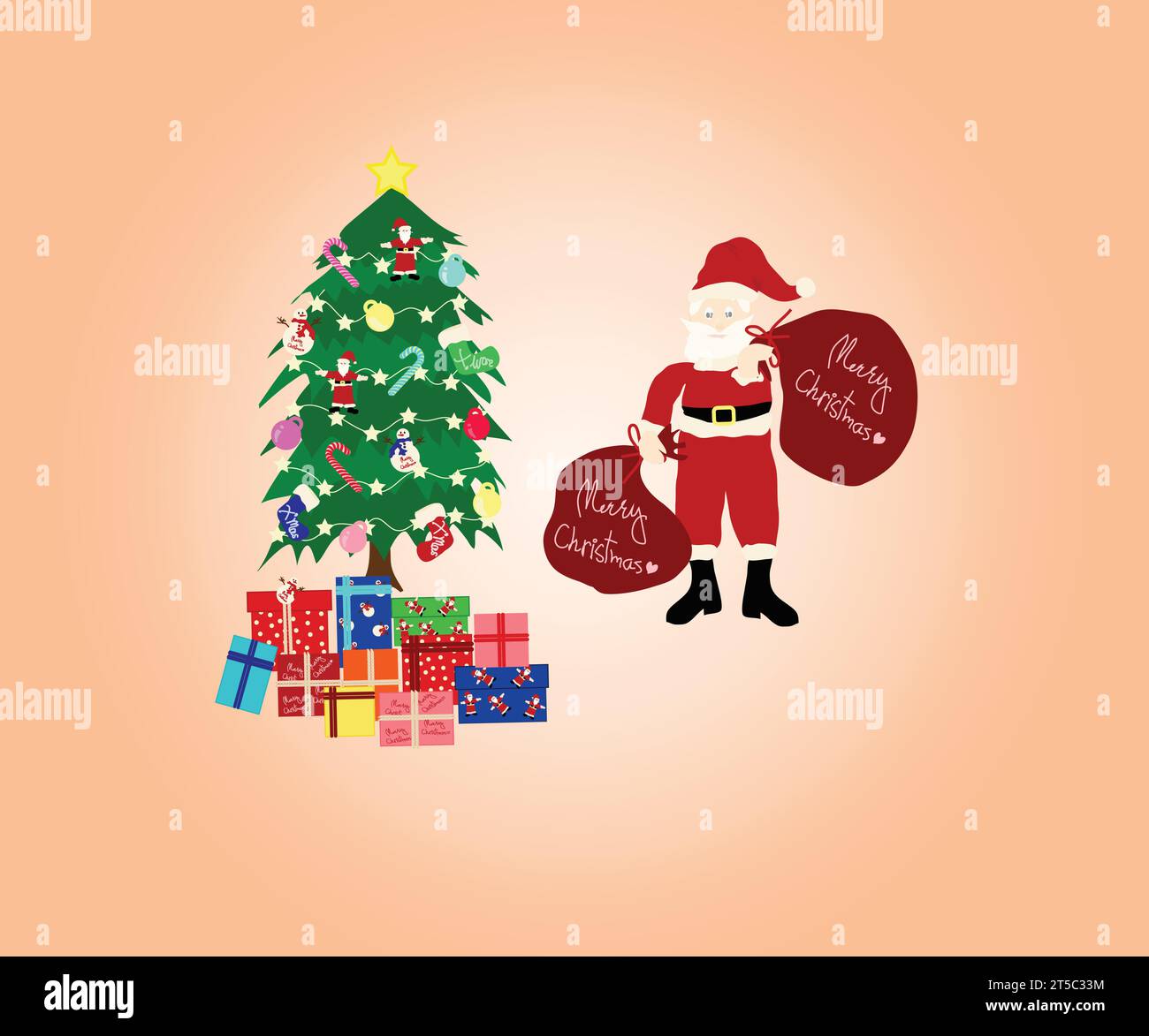 Santa claus with gif bags hi-res stock photography and images - Alamy