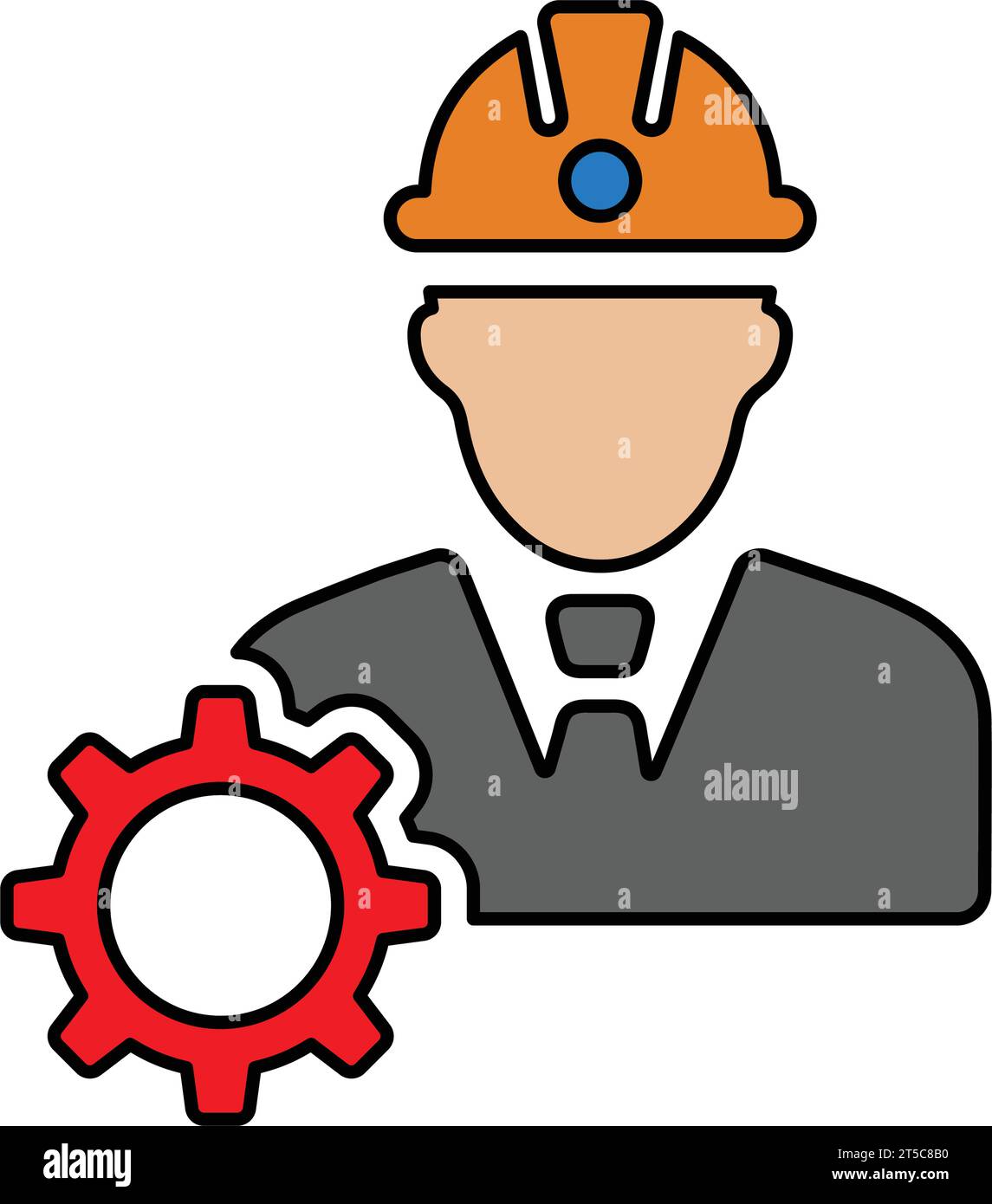 Service Engineer Icon. Beautiful design icon for commercial use, printed files and presentations, Promotional Materials, web or any type of design pro Stock Vector