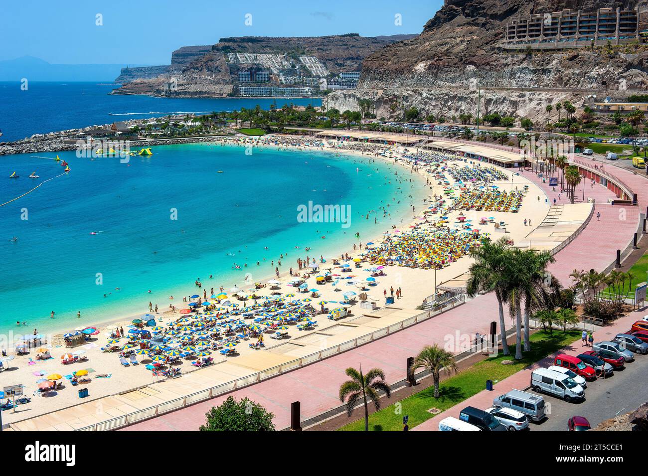 GRAN CANARIA SPAIN AUG 04 2023 Playa De Amadorus Is One Of The 