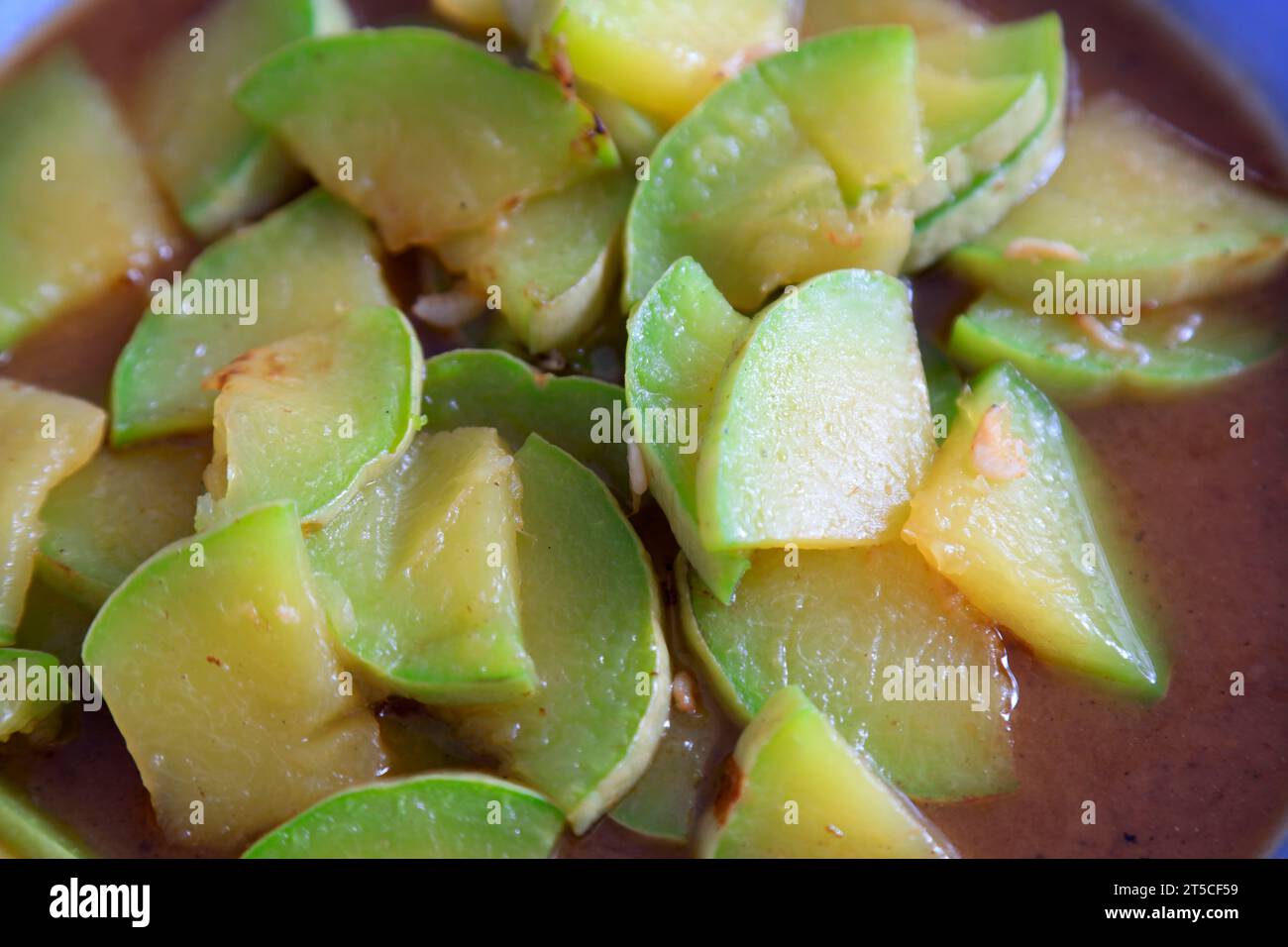Chinese cuisine, Squash slices Stock Photo Alamy