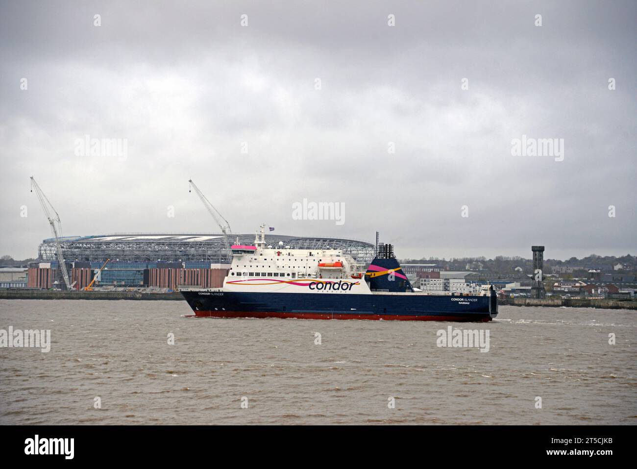 CONDOR FERRIES' CONDOR ISLANDER undocking from CAMMELL LAIRD