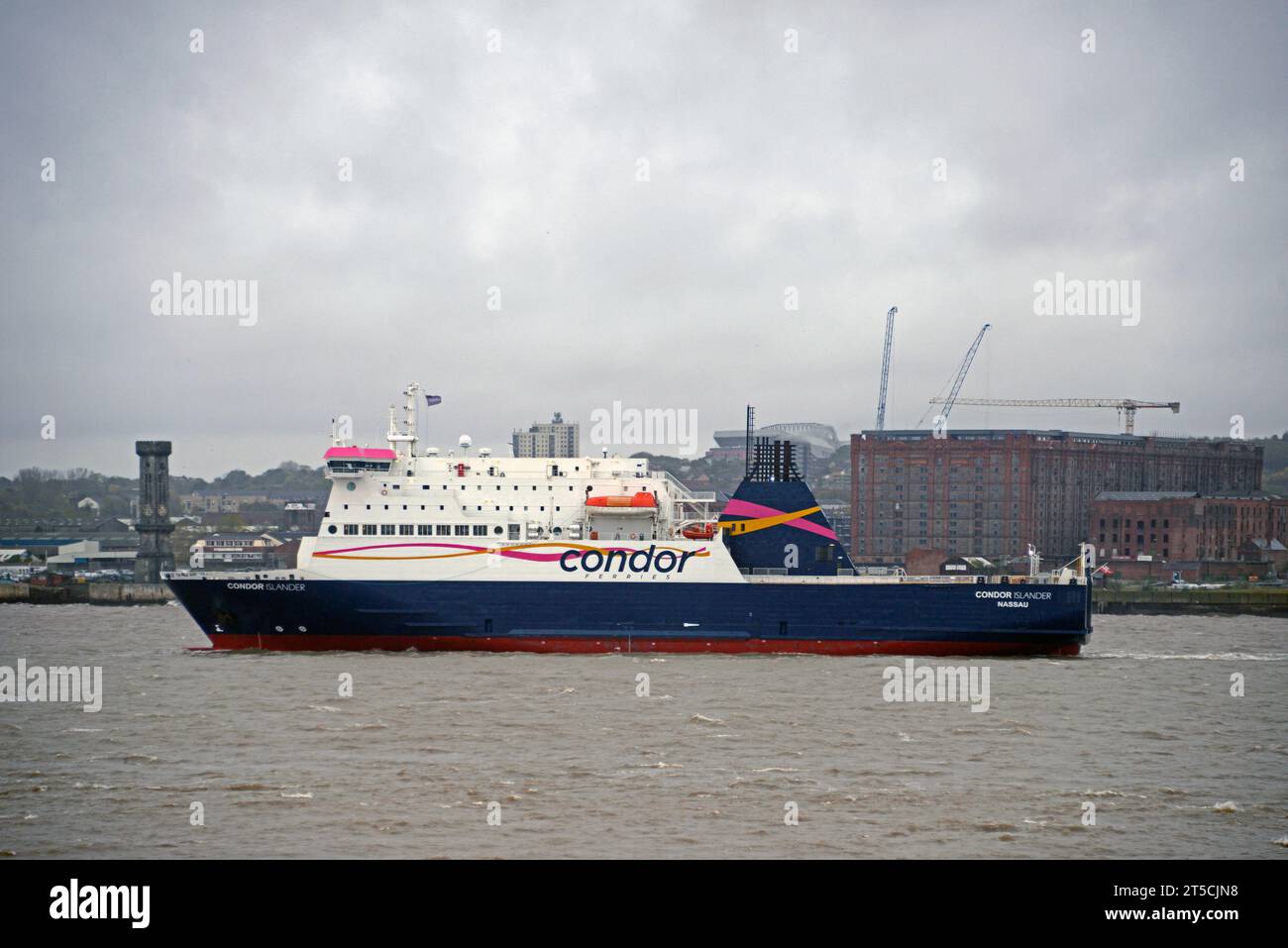 CONDOR FERRIES' CONDOR ISLANDER undocking from CAMMELL LAIRD