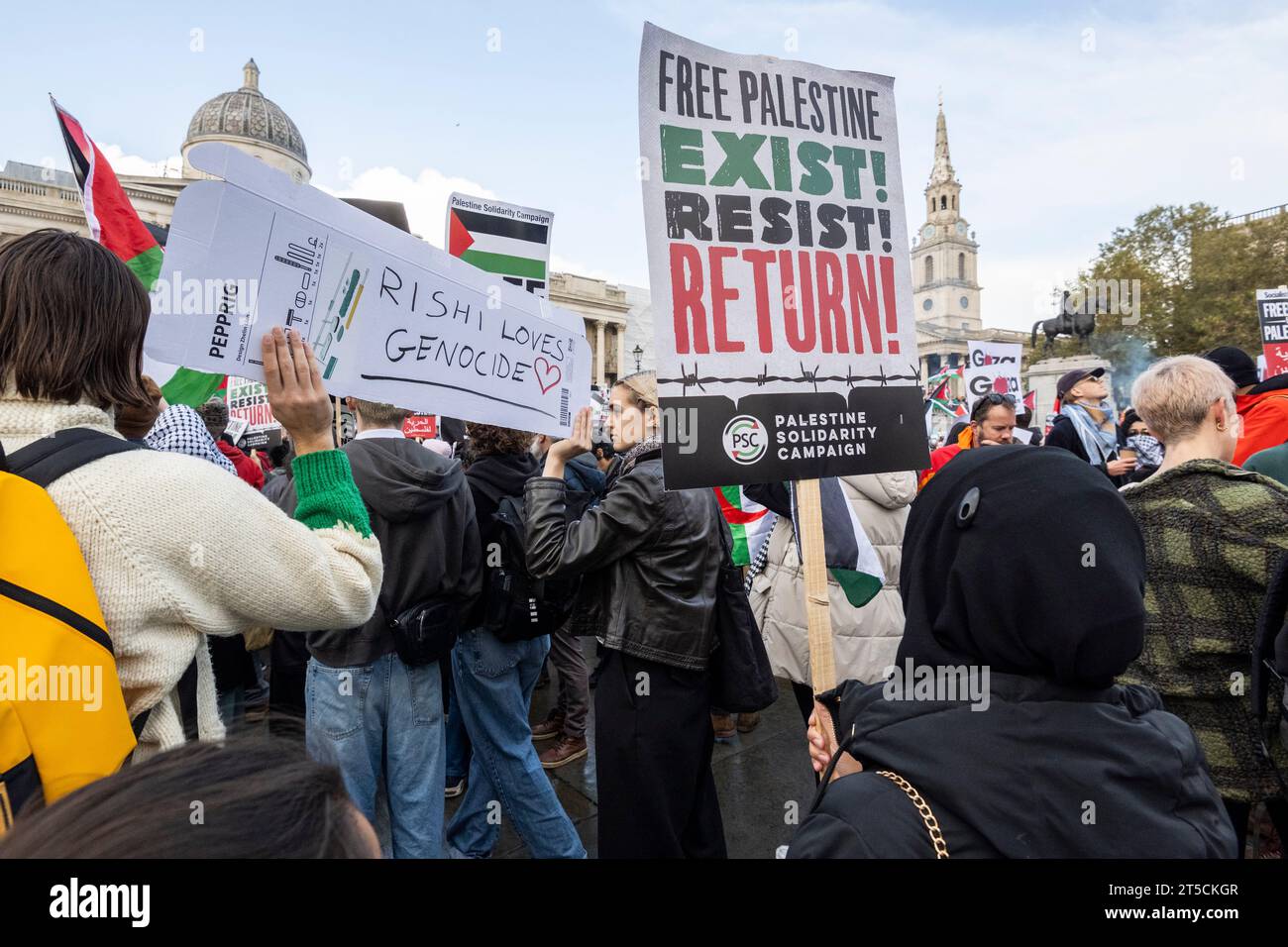 London, UK. 4 November 2023. People attend a Day of Action For