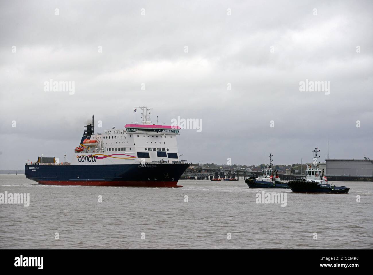 CONDOR FERRIES' CONDOR ISLANDER undocking from CAMMELL LAIRD