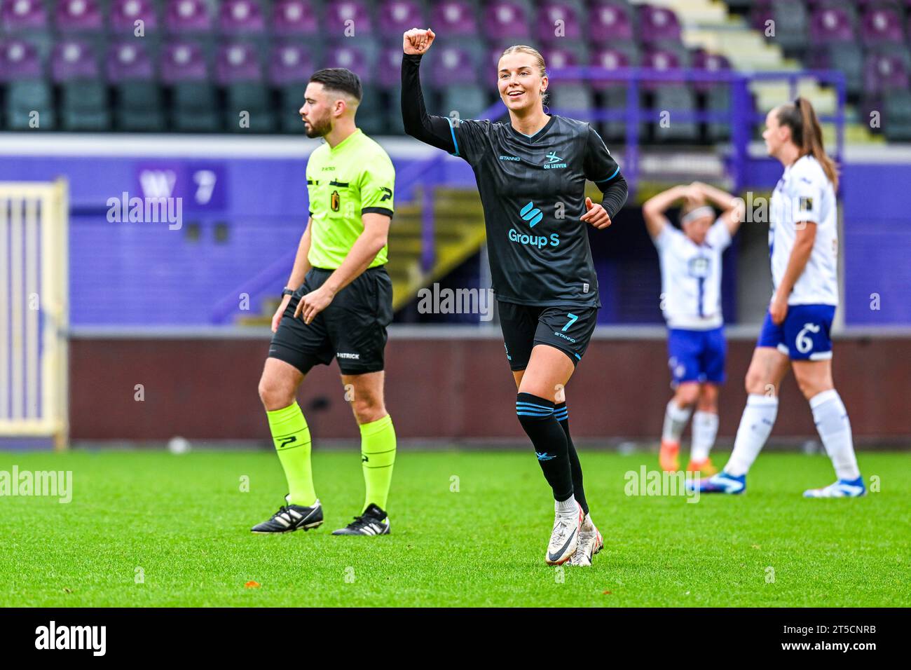 Anderlecht, Belgium. 04th Nov, 2023. Dilja Yr Zomers (7) of OHL scores