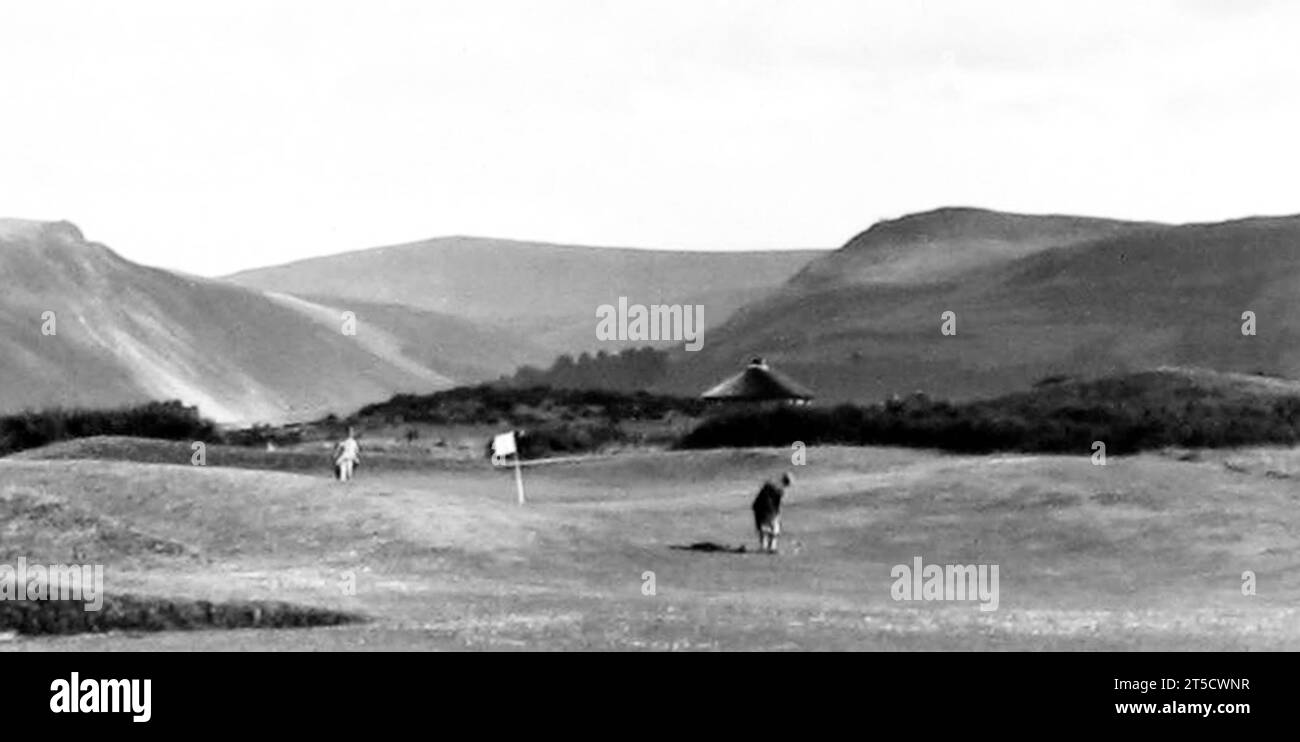 The Leddy's Ain, 6th hole of Queen's Course, Gleneagles Golf Course, early 1900s Stock Photo