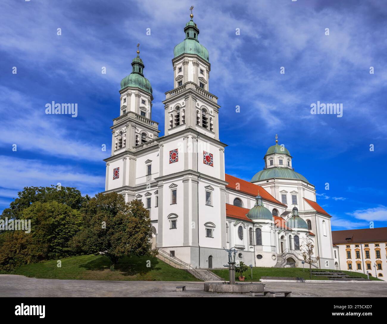 The baroque Saint Lawrence Basilica in Kempten (Bavaria, Germany) Stock Photo