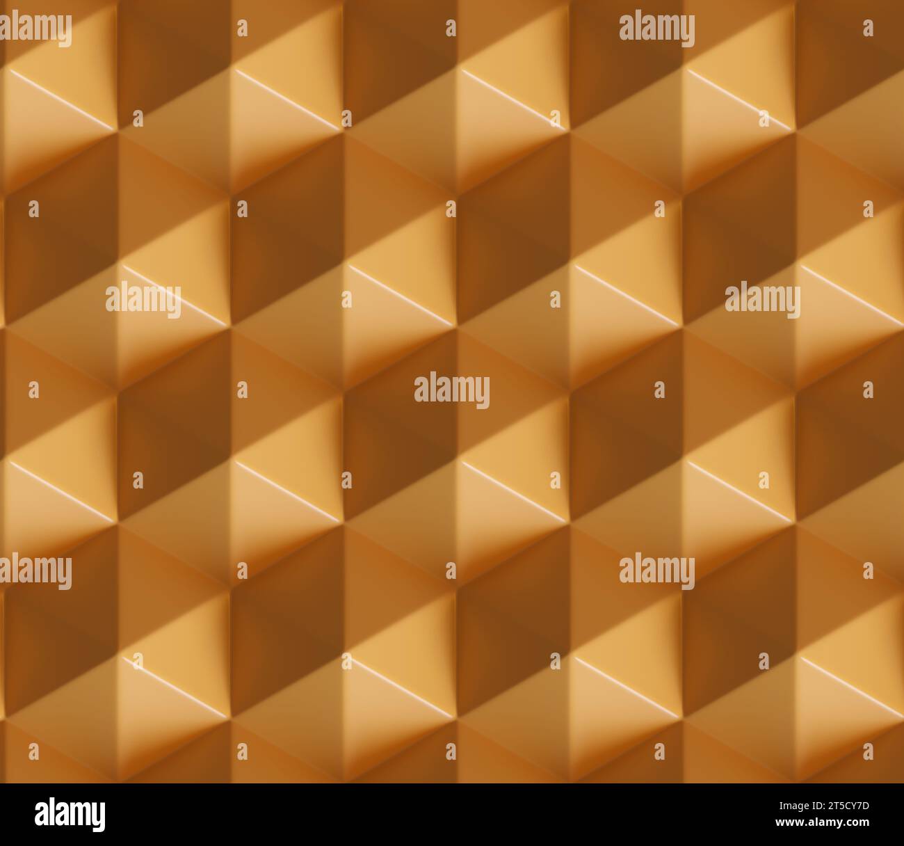 Hexagonal pyramids background. Seamless pattern. 3d illustration. Stock Photo