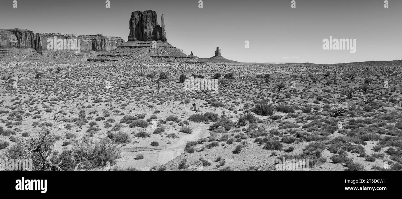 Monument Valley, desert and landscape (Arizona) Stock Photo