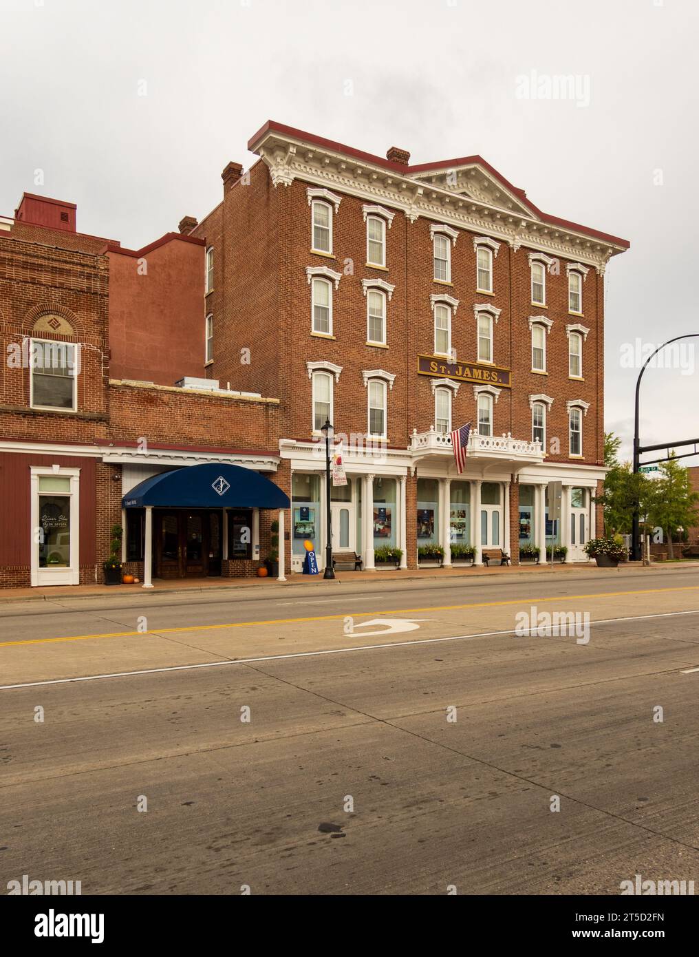 Red Wing, MN 15 October 2023 St James Hotel on Voyageur Street in