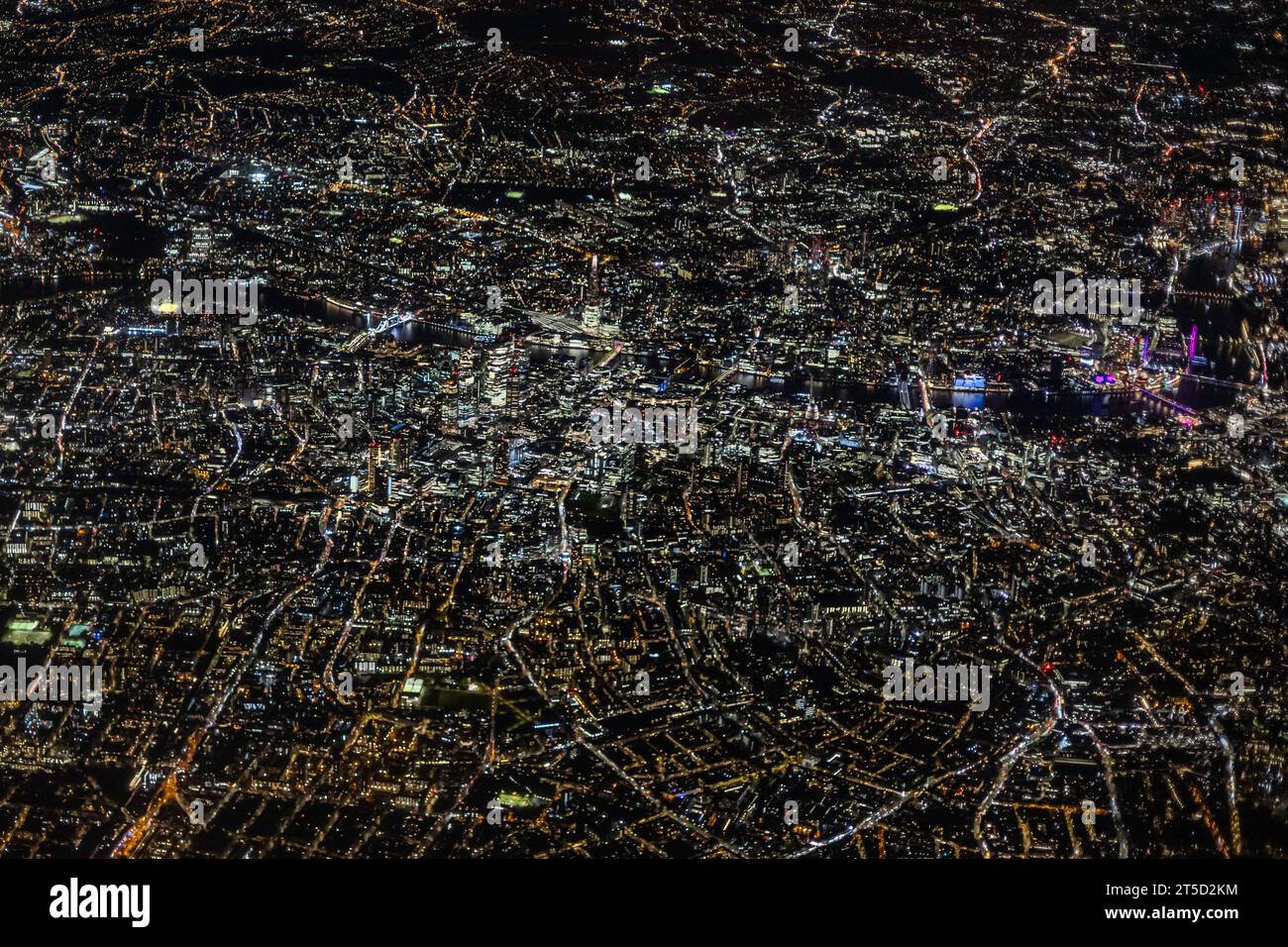 London by night - North to South Stock Photo