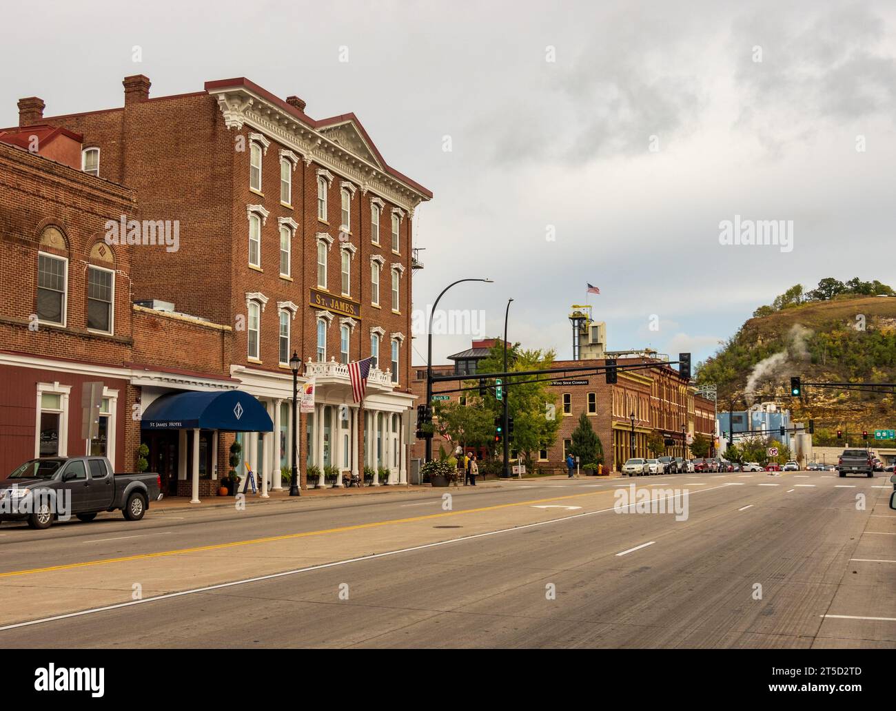 Red Wing, MN 15 October 2023 St James Hotel on Voyageur Street in Red Wing Minnesota Stock