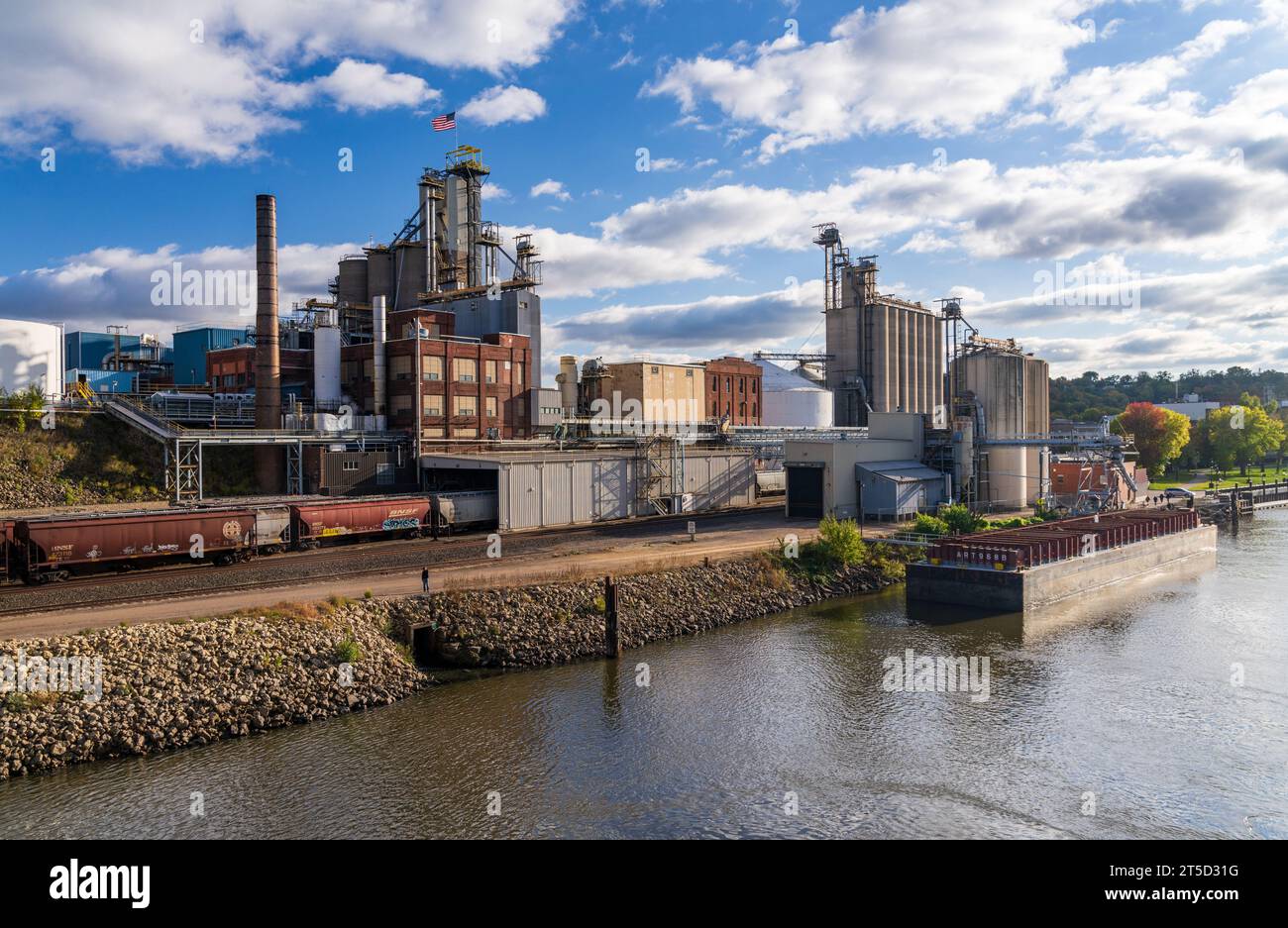 Red Wing, MN 15 October 2023 ADM food processing and storage plant
