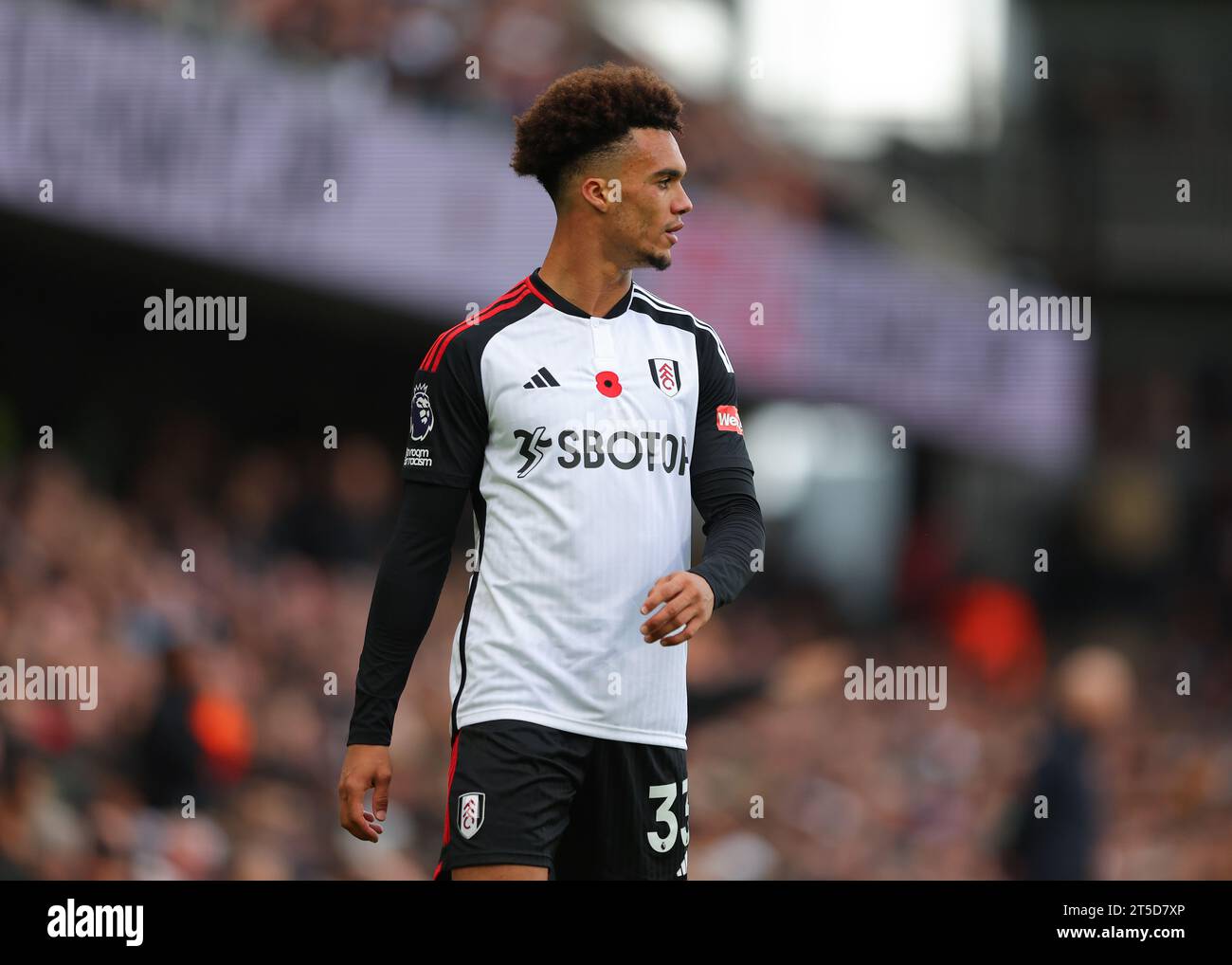 Antonee Robinson of Fulham FC battles for possession against News Photo  - Getty Images