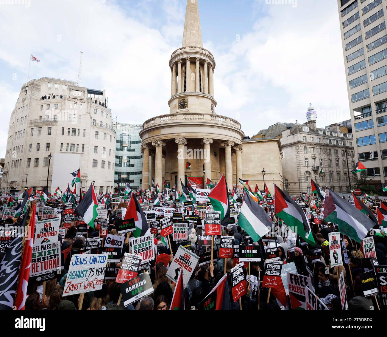 Thousands gather in central London this afternoon for a march in