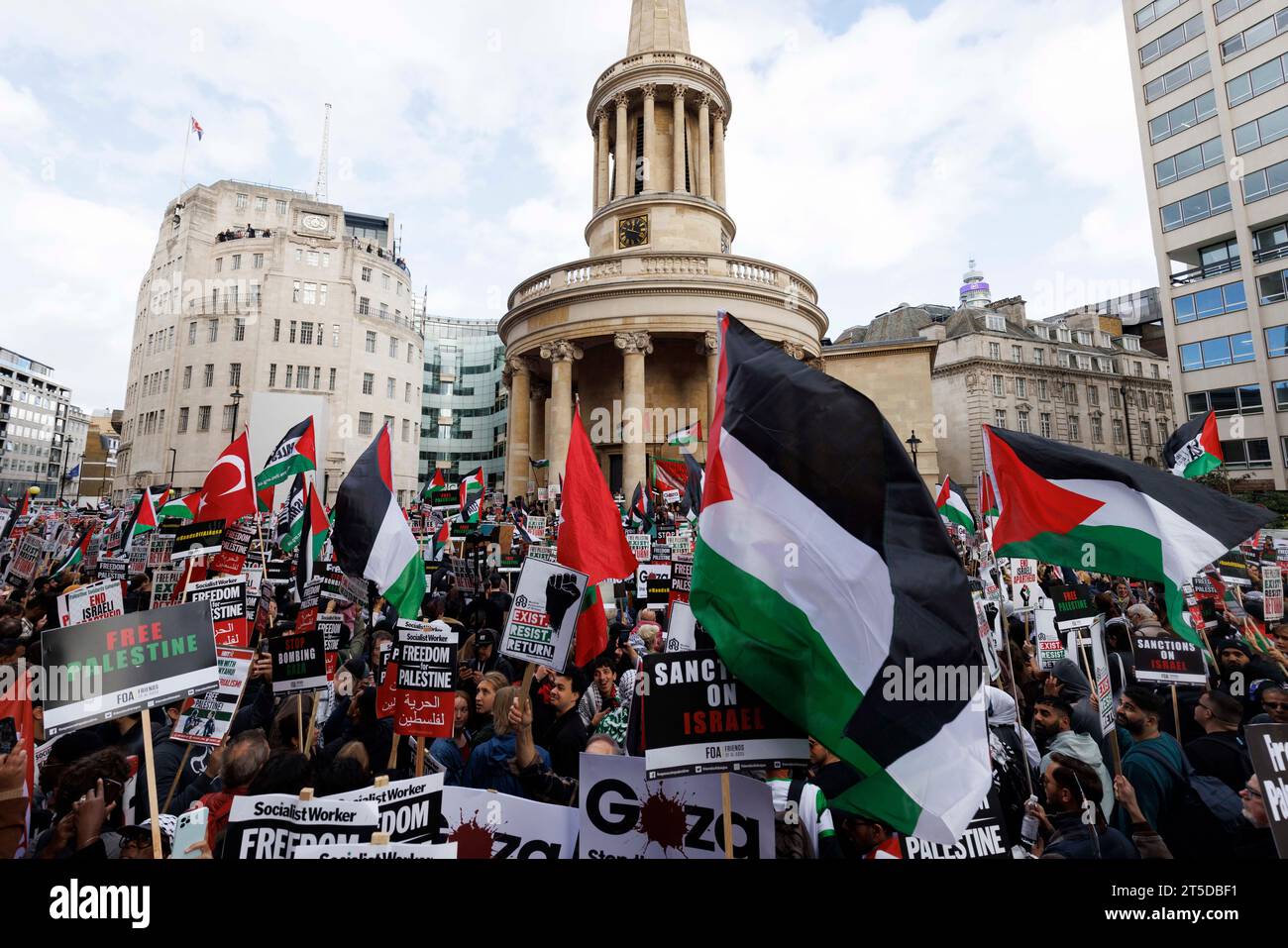 Thousands gather in central London this afternoon for a march in