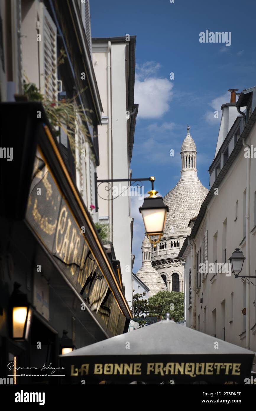 Paris ,Butte Montmartre, capitale de la France, ville lumière, peintre ,artistes Stock Photo