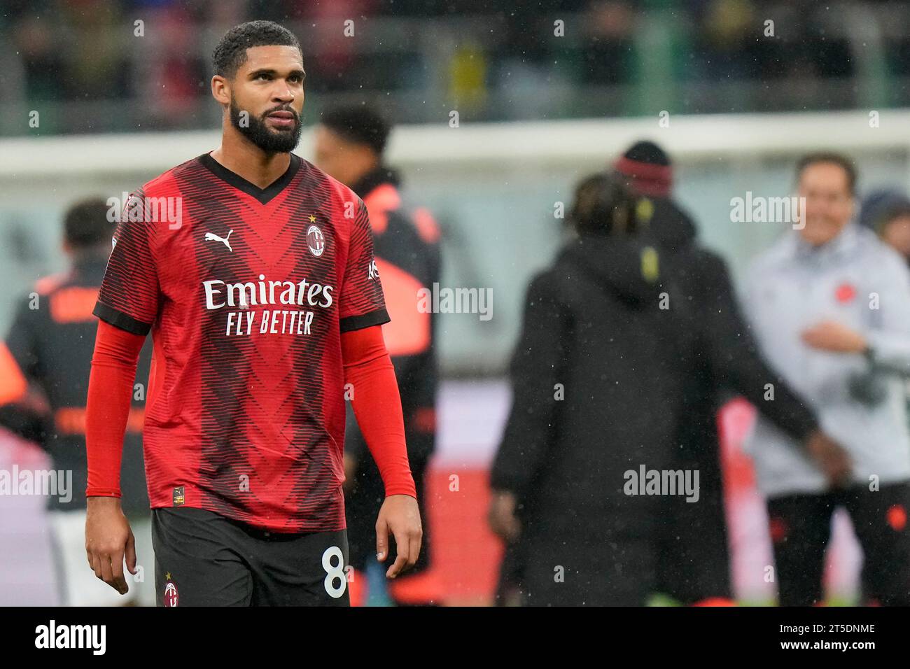 AC Milan's Ruben Loftus-Cheek reacts at the end of a Serie A soccer ...