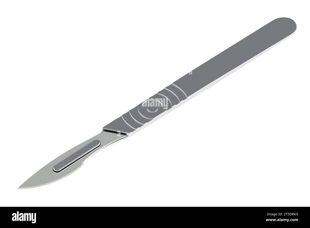 Surgical Scalpel, 3D rendering isolated on white background Stock Photo