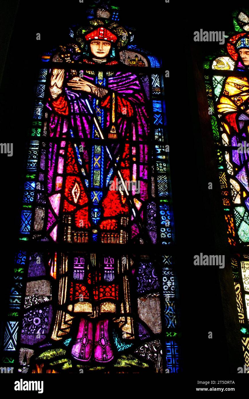 Harry Clarke Stained Glass Windows St Josephs Church Carrickmacros, County Monaghan, Ireland Stock Photo