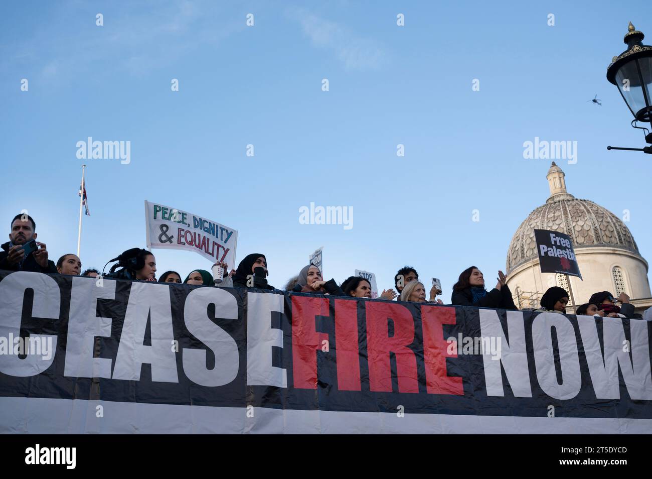 Pro Palestine rally demanding a ceasefire in Gaza. November 4th 2023 Stock Photo