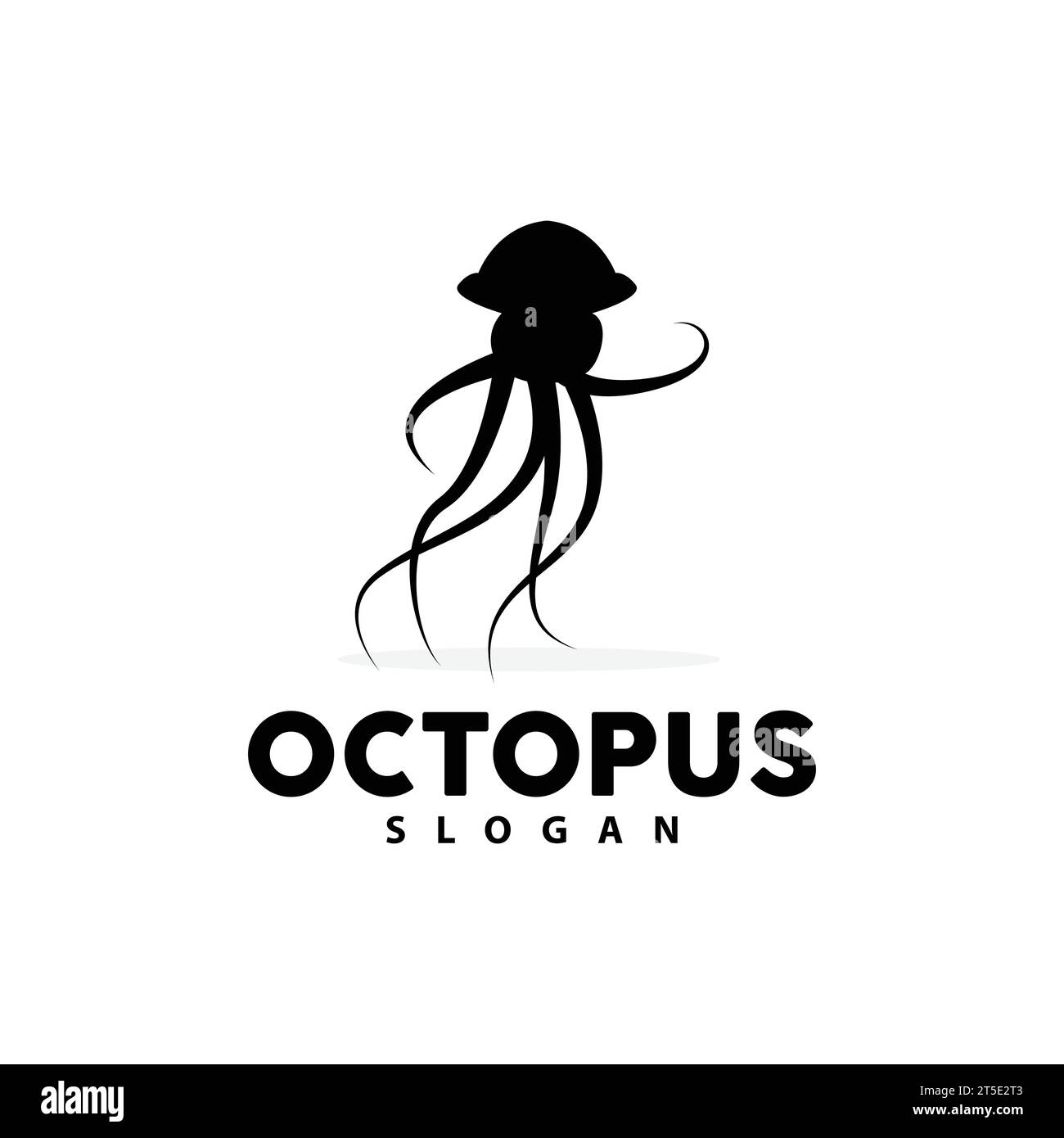 Octopus Logo, Sea Animals Vector, Seafood Ingredients Cuttlefish