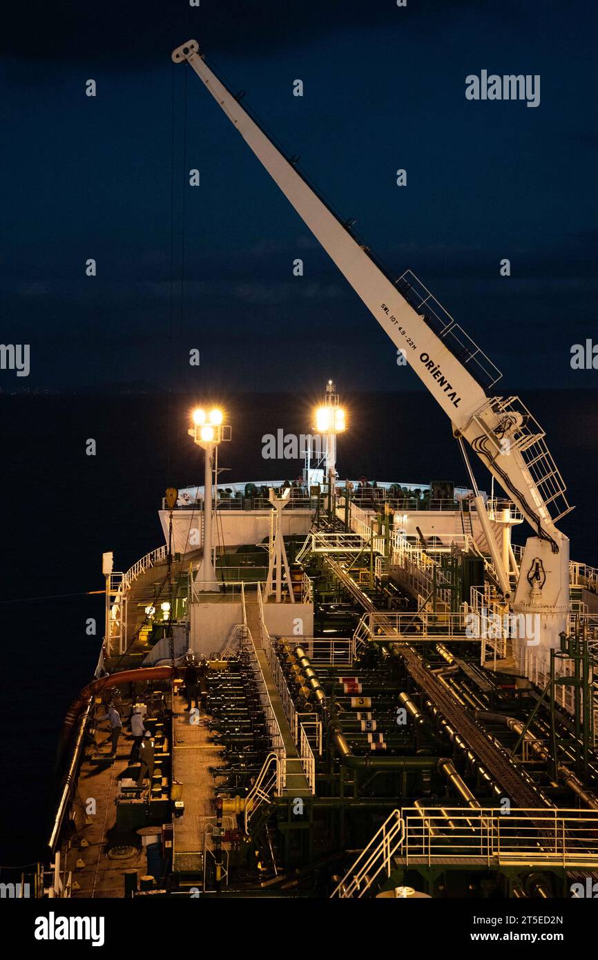 Merchant tanker Empire State conducts defueling operations in Kapolei