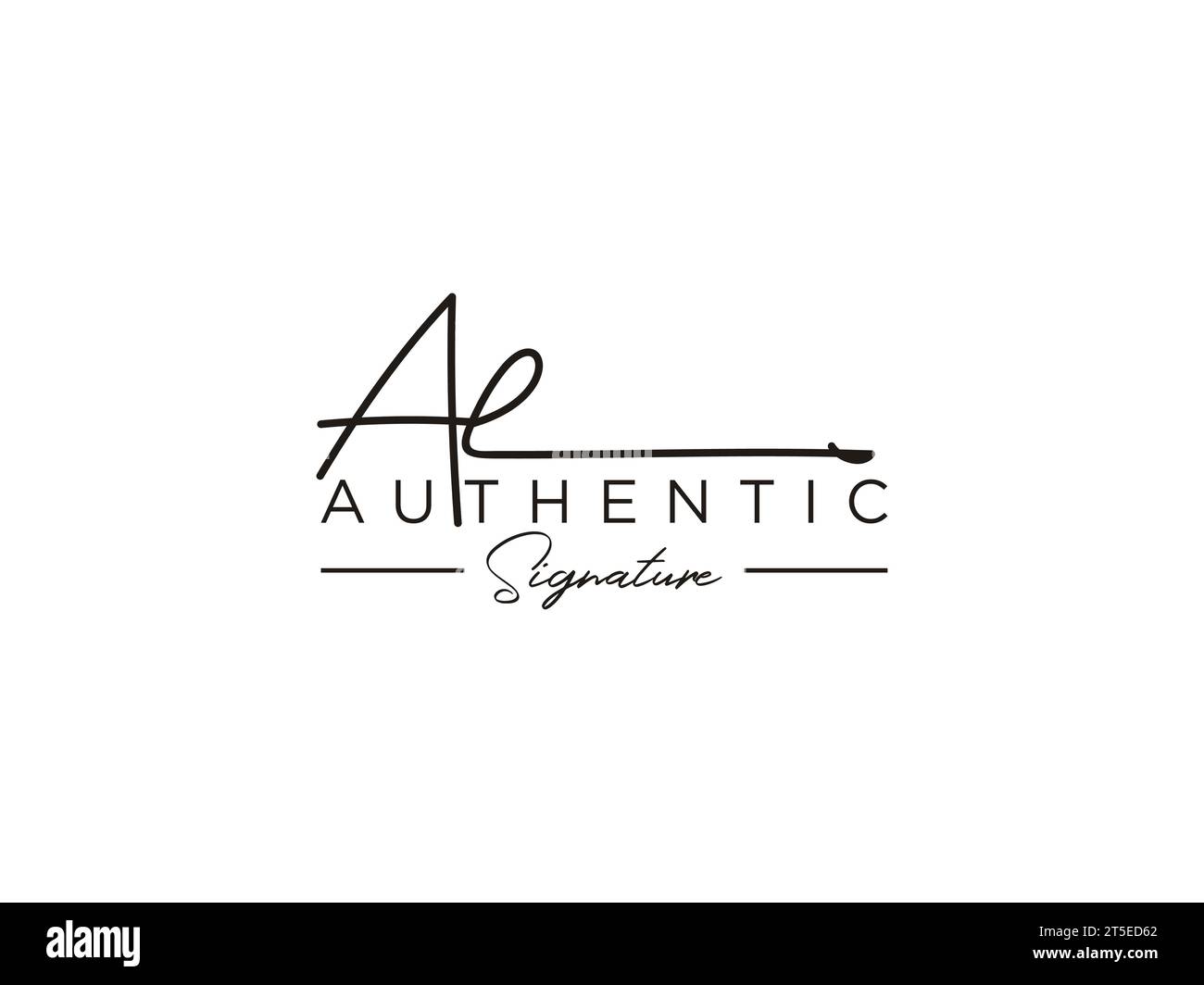 AE Signature Logo Template Vector. Stock Vector
