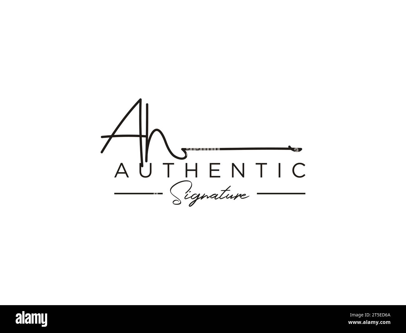 AH Signature Logo Template Vector Stock Vector Image & Art - Alamy