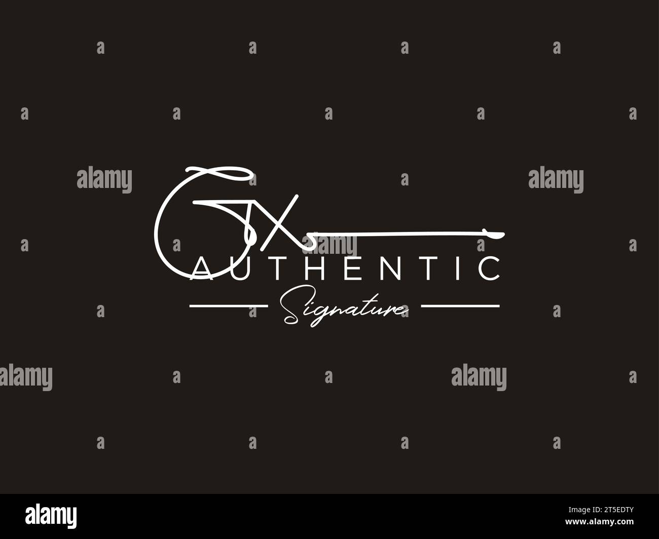 GX Signature Logo Template Vector Stock Vector Image & Art - Alamy