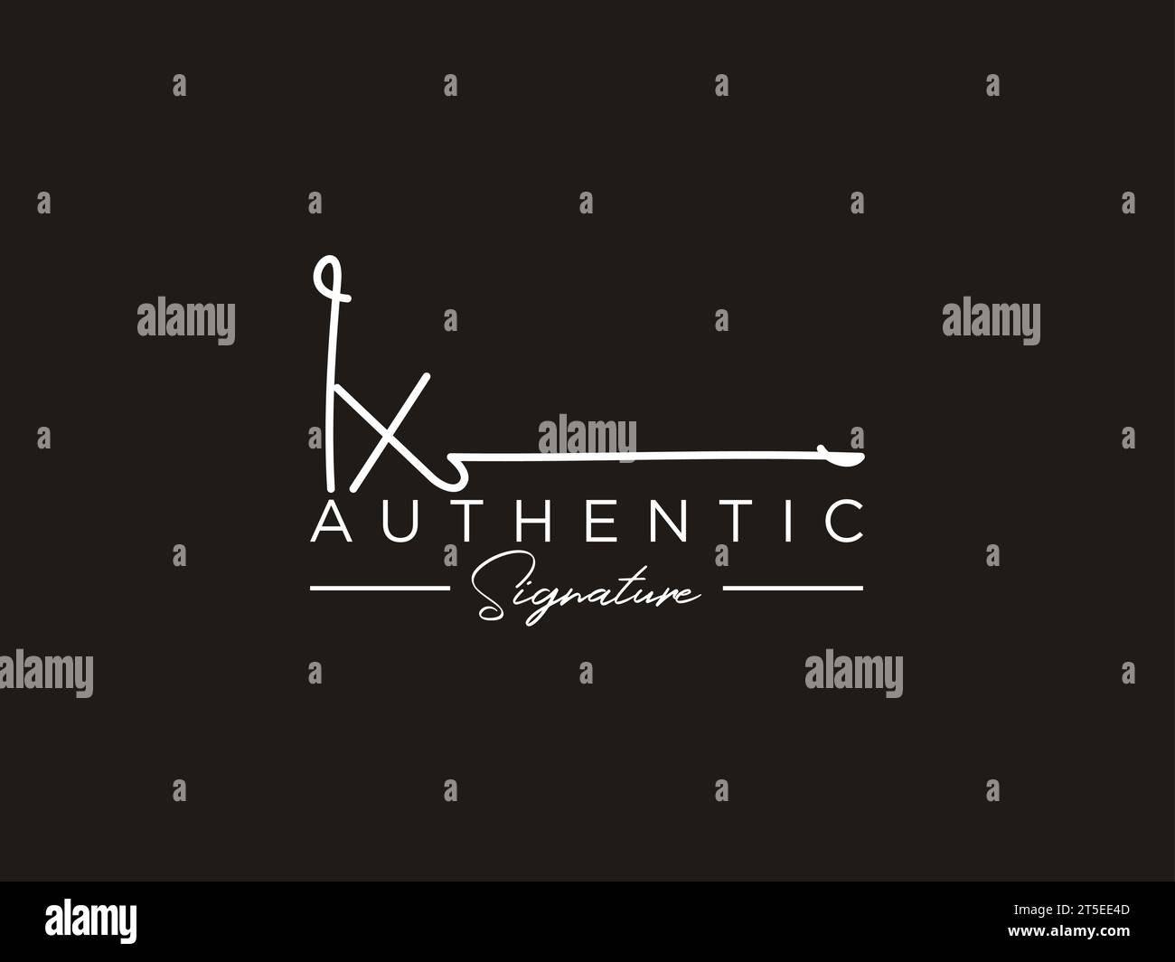 IX Signature Logo Template Vector. Stock Vector